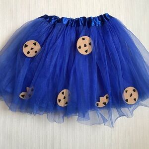 Blue Tutu Skirt with Cookie Design Size 2T to 4T